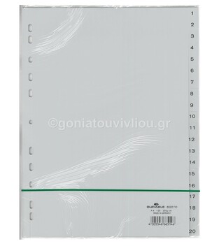 DURABLE ΔΙΑΧΩΡΙΣΤΙΚΑ ΓΚΡΙ Α4 1 20 6522