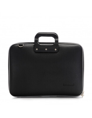 BOMBATA CLASSIC BRIEFCASE VINIL FITS UP TO LAPTOP 15.6'' (ΤΣΑΝΤΑ ΓΙΑ ΛΑΠΤΟΠ ME ΙΜΑΝΤΑ ΩΜΟΥ ΜΑΥΡΟ) Ε003324