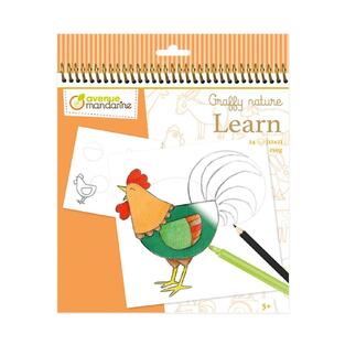 AVENUE MANDARINE GRAFFY NATURE FARM ΜΠΛΟΚ ΖΩΓΡΑΦΙΚΗΣ ΜΕ ΠΡΟΤΥΠΩΜΕΝΑ ΣΧΕΔΙΑ 20x25cm 24φ 250gr ΦΑΡΜΑ GY149