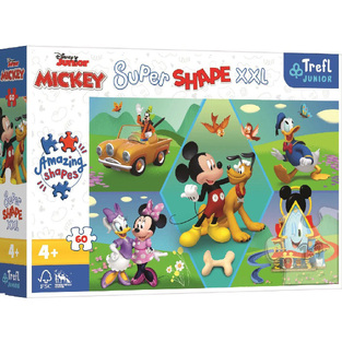 TREFL JUNIOR ΠΑΖΛ 60 ΤΕΜΑΧΙΩΝ SUPER SHAPE XXL SMART MICKEY MOUSE 50014