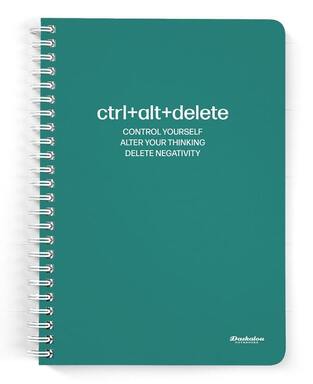 DASKALOU ΤΕΤΡΑΔΙΟ ΣΠΙΡΑΛ A4 (21x29,7cm) 2 ΘΕΜΑΤΩΝ 60φ SLOGAN CONTROL ALT DELETE 010474