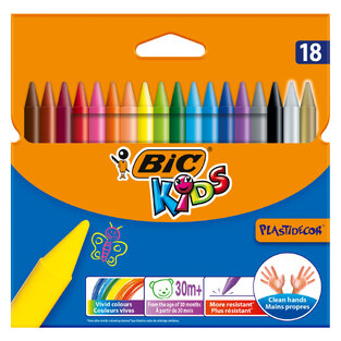 BIC KIDS ΚΗΡΟΜΠΟΓΙΕΣ PLASTIDECOR 18 ΧΡΩΜΑΤΑ 8297711