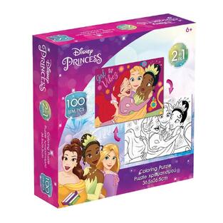 LUNA ΠΑΖΛ ΧΡΩΜΑΤΙΣΜΟΥ 2 ΟΨΕΩΝ 100τεμ DISNEY PRINCESS 563981