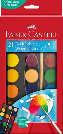 FABER CASTELL ΣΕΤ ΝΕΡΟΜΠΟΓΙΕΣ 21 ΧΡΩΜΑΤΑ + 1 ΠΙΝΕΛΟ 125027