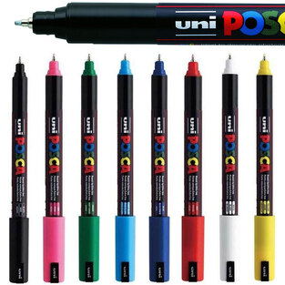 POSCA ΣΕΤ ΜΑΡΚΑΔΟΡΟΙ ΔΙΑΦΟΡΑ ΧΡΩΜΑΤΑ PC-1MR 8τεμ