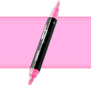 OHUHU ΑΚΡΥΛΙΚΟΣ ΜΑΡΚΑΔΟΡΟΣ ΜΕ ΔΙΠΛΗ ΜΥΤΗ NoN504 NEON PINK ΦΩΣΦΟΡΟΥΧΟ ΡΟΖ