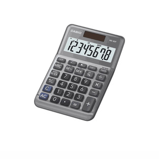 CASIO ΑΡΙΘΜΟΜΗΧΑΝΗ 8 ΨΗΦΙΩΝ MS 80F ΜΠΑΤΑΡΙΑ ΗΛΙΑΚΟ TAX AND EXCHANGE ΓΚΡΙ
