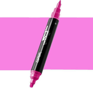 OHUHU ΑΚΡΥΛΙΚΟΣ ΜΑΡΚΑΔΟΡΟΣ ΜΕ ΔΙΠΛΗ ΜΥΤΗ NoN802 NEON ROSE ΦΩΣΦΟΡΟΥΧΟ ΦΟΥΞΙΑ