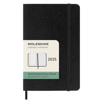 2025 ΗΜΕΡΟΛΟΓΙΟ MOLESKINE POCKET (9x14cm) HARD COVER BLACK WEEKLY DIARY PLANNER (ΕΒΔΟΜΑΔΙΑΙΟ ΗΜΕΡΟΛΟΓΙΟ ΕΤΟΥΣ)