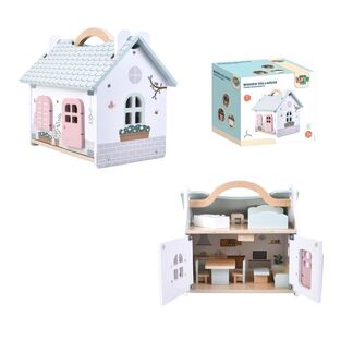 LUNA TOYS ΞΥΛΙΝΟ ΚΟΥΚΛΟΣΠΙΤΟ ΣΕΤ 9τεμ 622874
