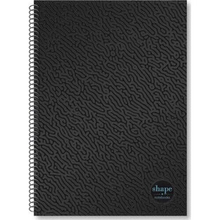 SHAPE ΤΕΤΡΑΔΙΟ ΣΠΙΡΑΛ A4 (21x29,7cm) 5 ΘΕΜΑΤΩΝ 150φ BLACK UV ΜΑΥΡΟ ΜΕ ΜΠΛΕ BL1205