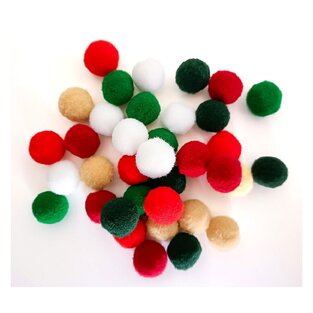 INTERDRUK ΣΕΤ POMPONS WINTER 6 ΧΡΩΜΑΤΑ 20mm 35τεμ 337566
