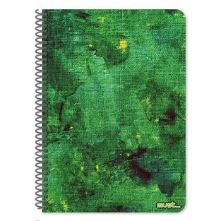 MUST ΤΕΤΡΑΔΙΟ ΣΠΙΡΑΛ A4 (21x29,7cm) 5 ΘΕΜΑΤΩΝ 150φ CANVAS ΠΡΑΣΙΝΟ 585285